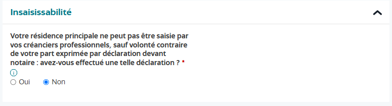 Question sur l'insaisissabilité de la résidence principale